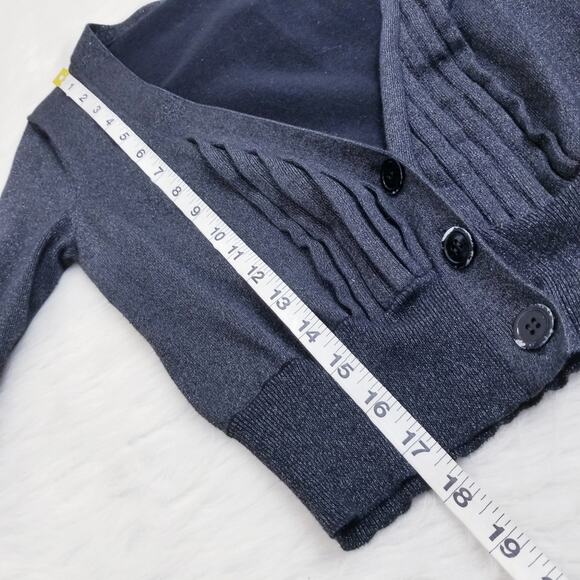 IISLI Short Pleated Shimmer Y2K Short Cardigan - Picture 7 of 8